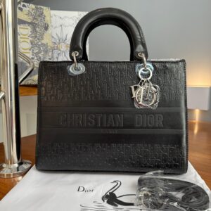 CARTERA LADY DIOR MONOGRAM BLACK