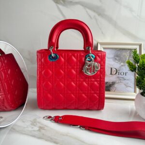 CARTERA LADY DIOR ROJO