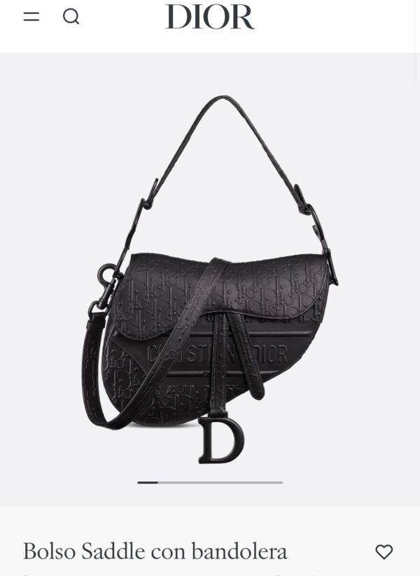 CARTERA SADDLE1 (1) CARTERA SADDLE DIOR NEGRO RELIEVE