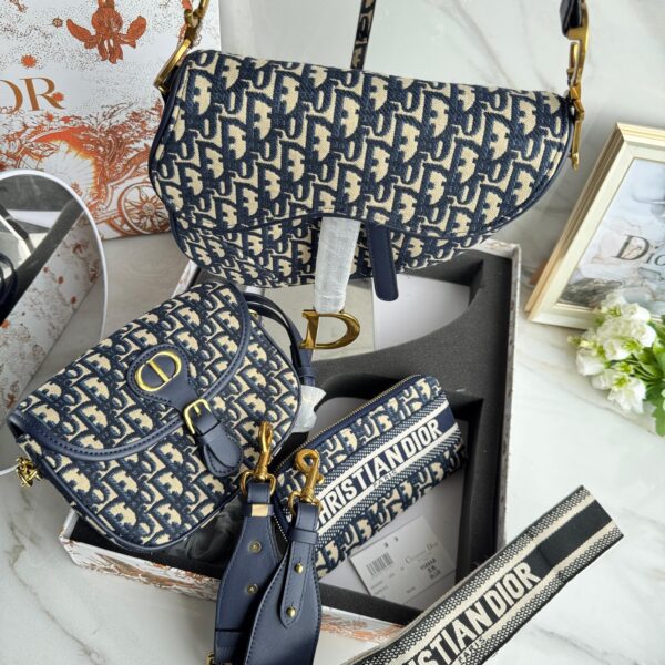 BOX CARTERA SADDLE DIOR AZUL