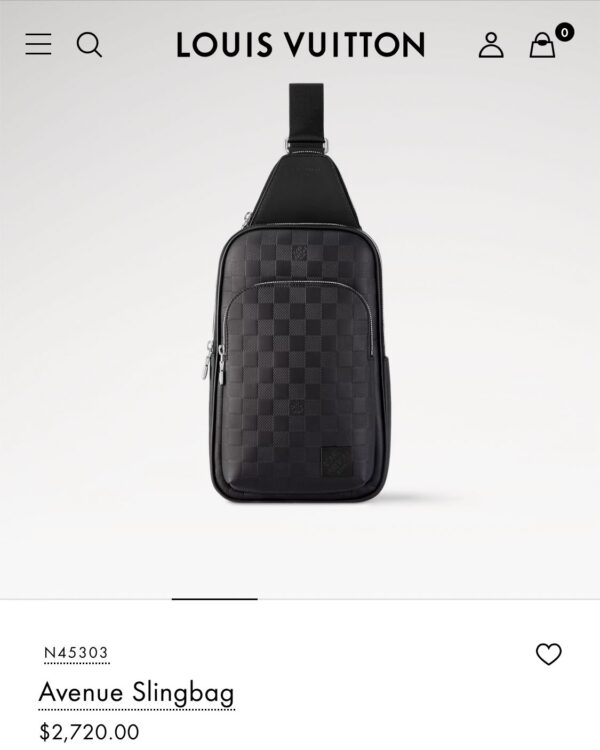 PECHERA AVENUE DAMIER EMPREINTE NEGRO