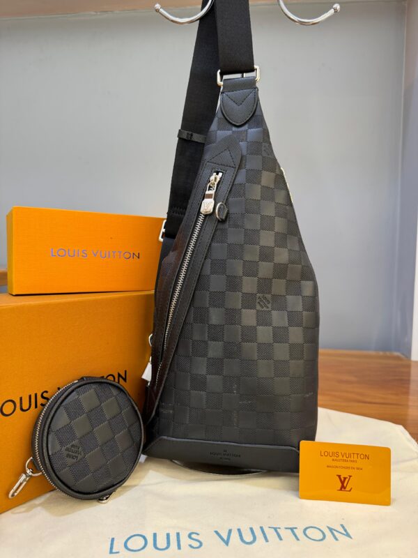 PECHERA AVENUE SLINGBAG DAMIER EMPREINTE NEGRO