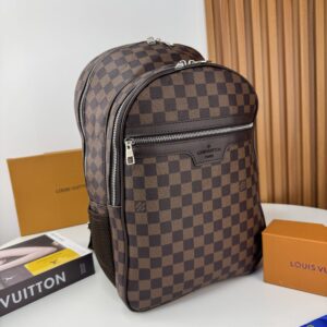 MOCHILA MICHAEL DAMIER MARRÓN -PLATEADO (1) MOCHILA MICHAEL DAMIER MARRON